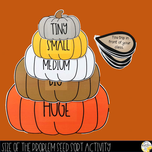 Size of the Problem Pumpkins Flip Book + Fall Themed Self-Regulation Activities